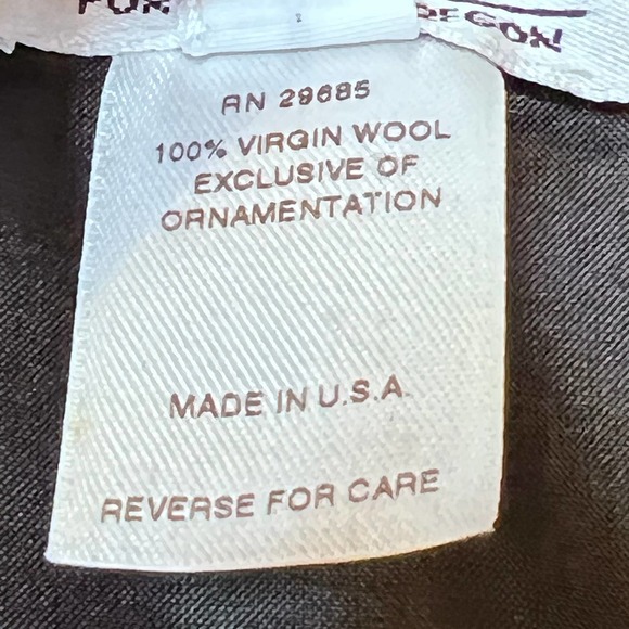 Pendleton Gray Wool Blazer with Faux Leather Trim Size 10 - Picture 7 of 11